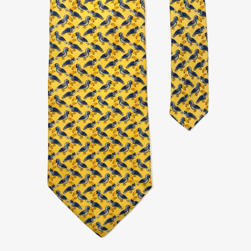 Brooks Brothers Yellow Silk Critter Tie